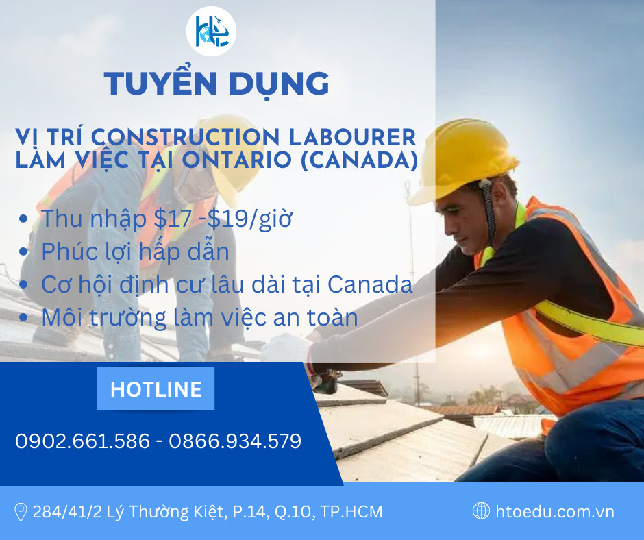 CƠ HỘI LAO ĐỘNG LÀM VIỆC VÀ ĐỊNH CƯ TẠI ONTARIO!!!